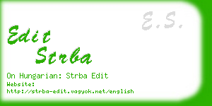 edit strba business card